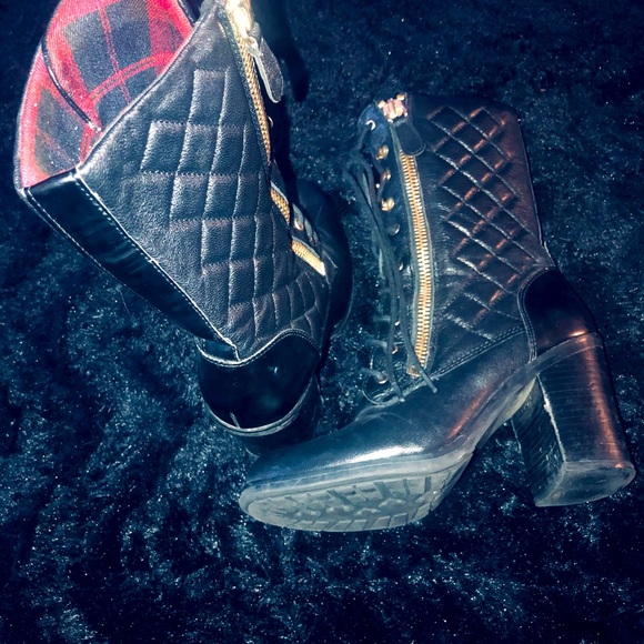 Guess quilted leather boots - Picture 3 of 4